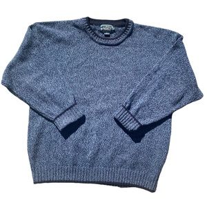 Vintage 90’s Woolrich Blue Marl Wool Knit Pullover Sweater